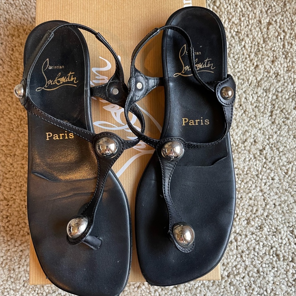 Black Louboutin Sandals